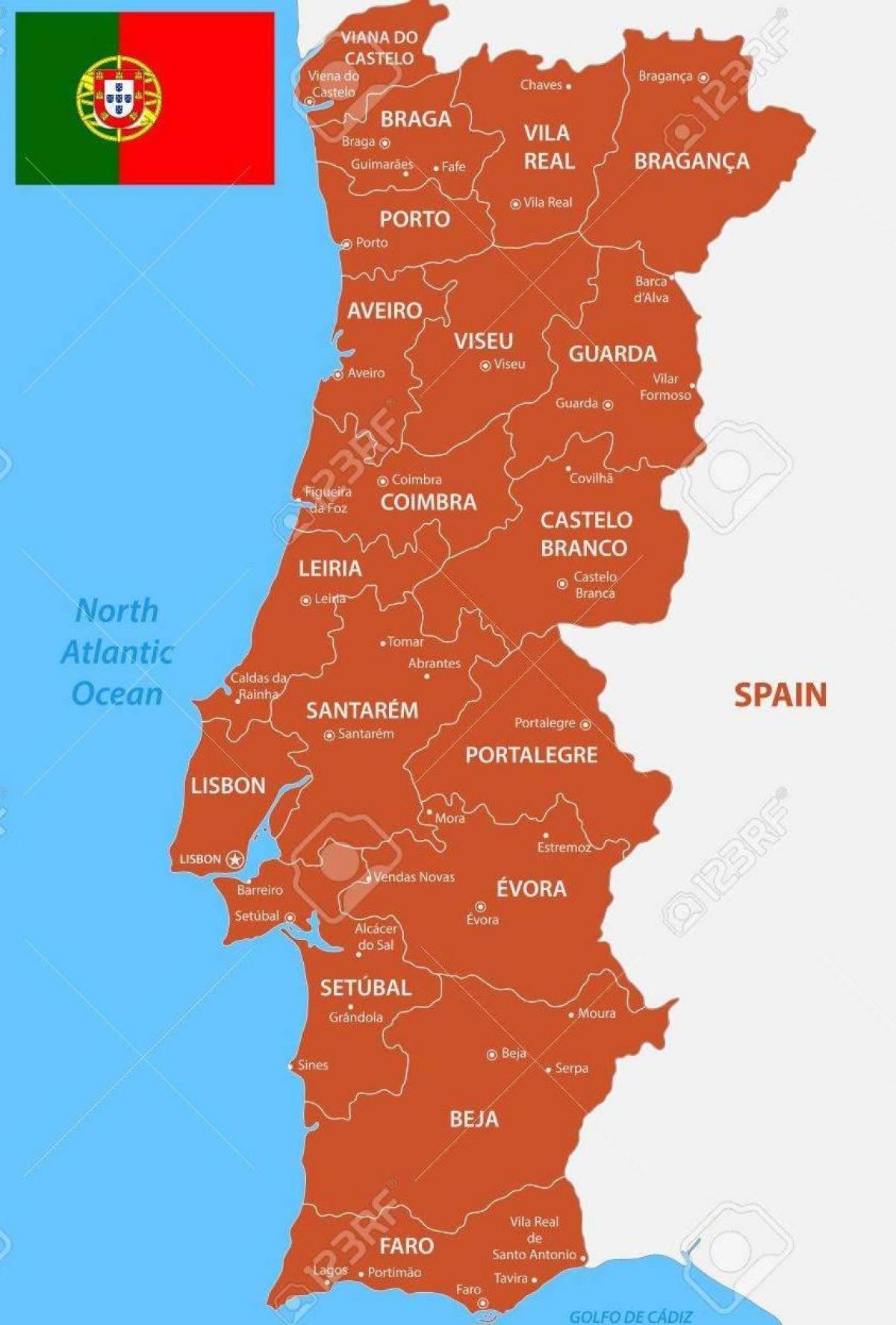 Mapa do estado de Portugal