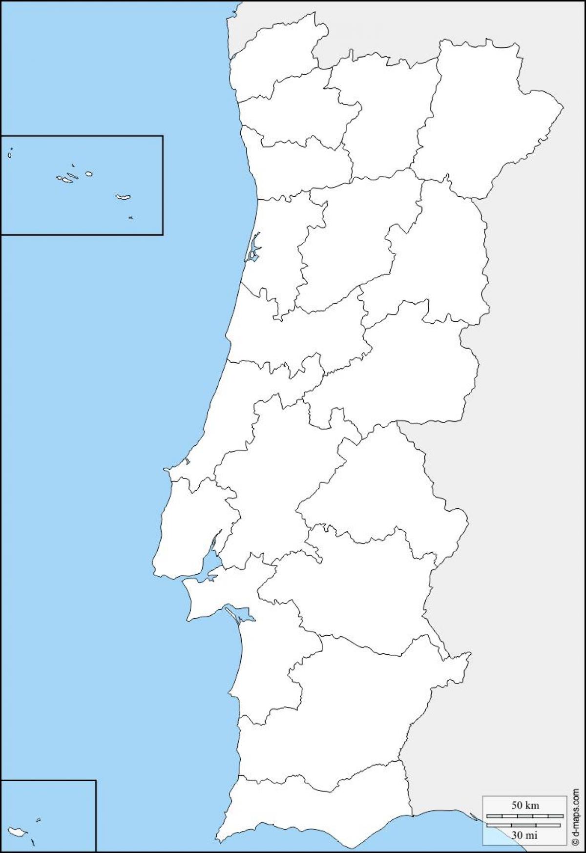 Mapa de Portugal Vazio